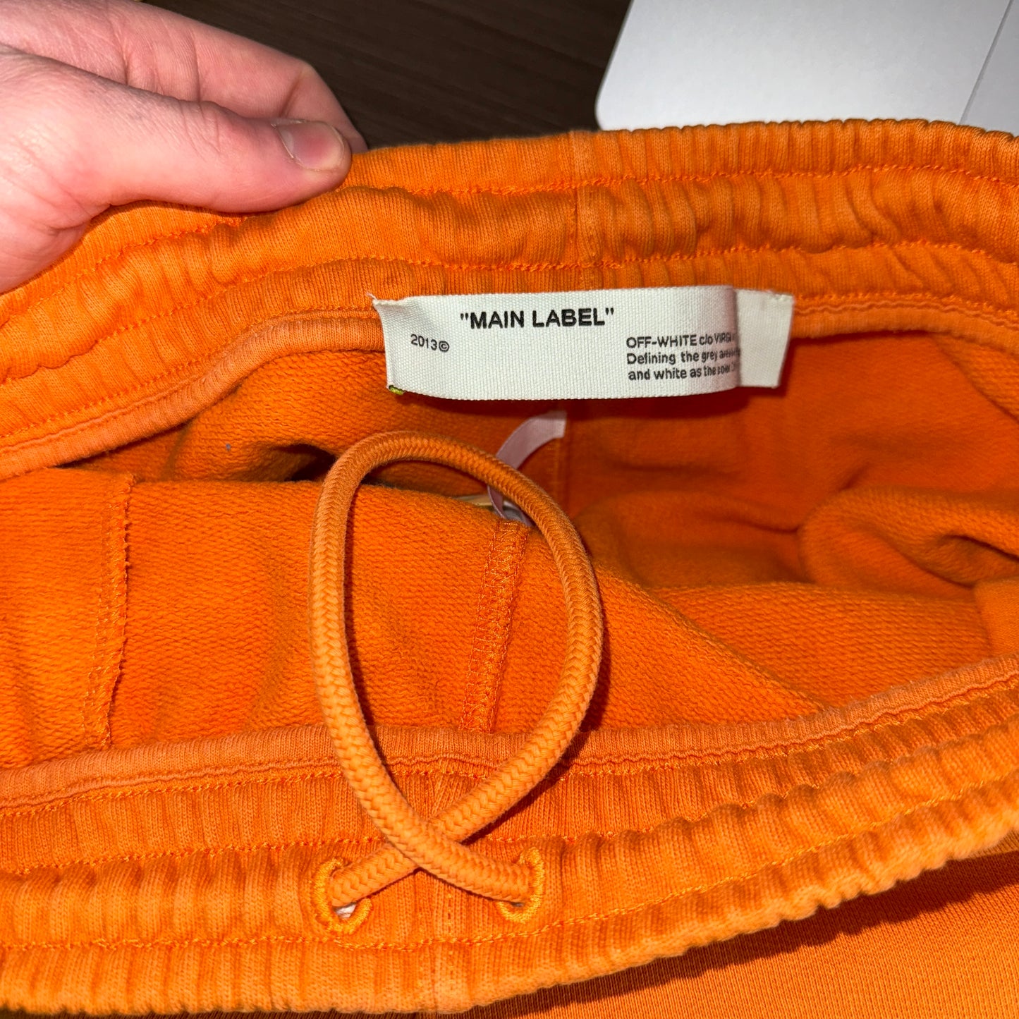 Off White Joggers, Orange, Small