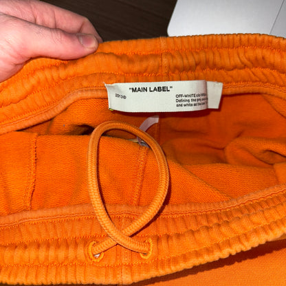 Off White Joggers, Orange, Small