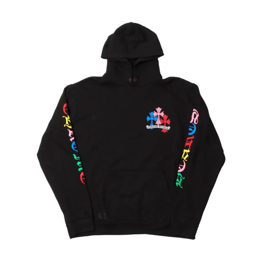 BLACK & MULTICOLOR ‘CROSS CEMETERY’ CHROME HEARTS HOODIE