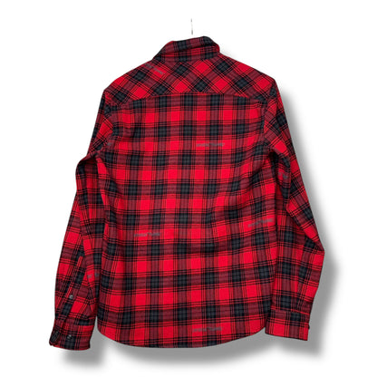 Off White flannel Shirt, small, red black