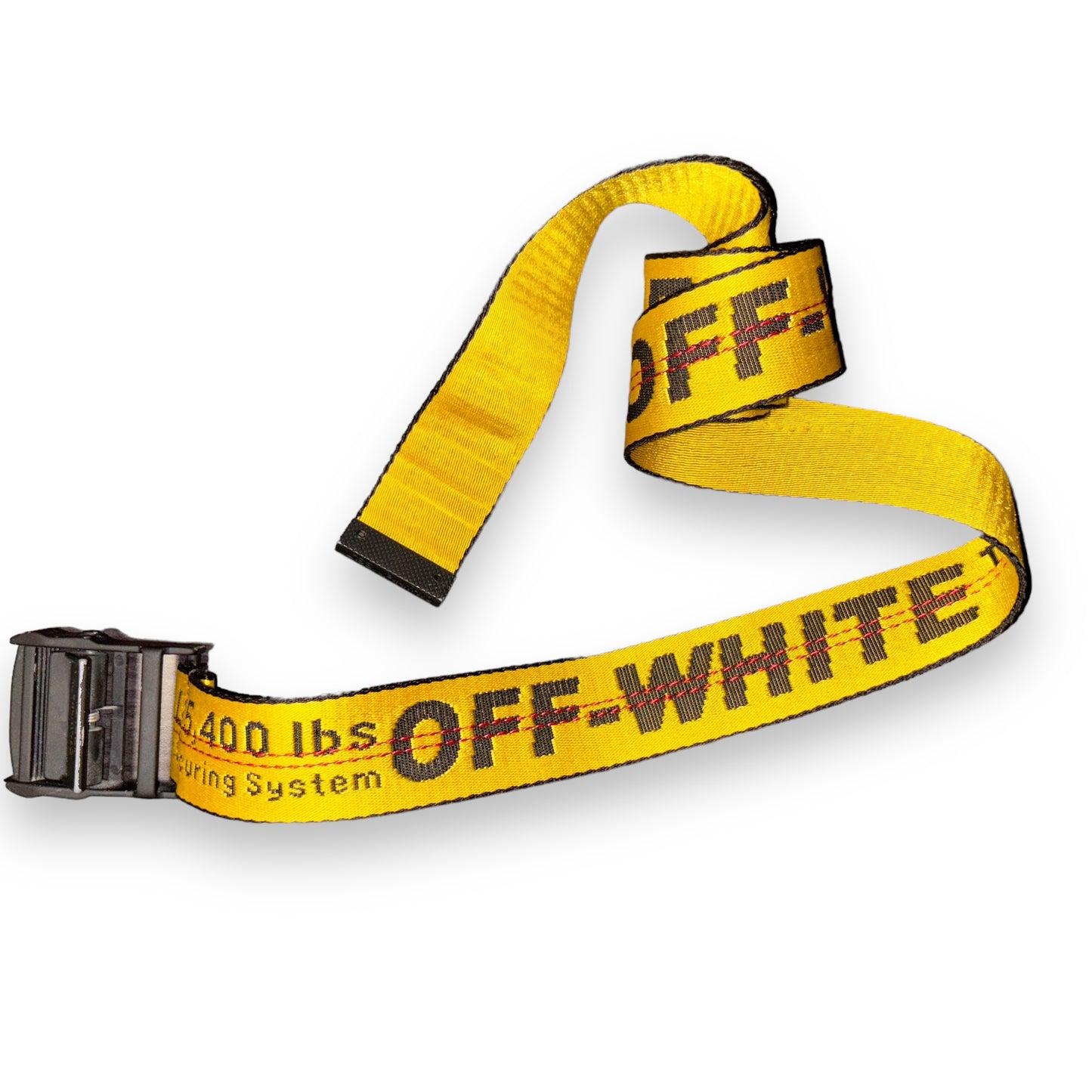 offwhite industrial belt, yellow