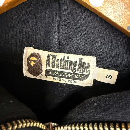 a bathing ape full zip jacket, black, small relaxed
