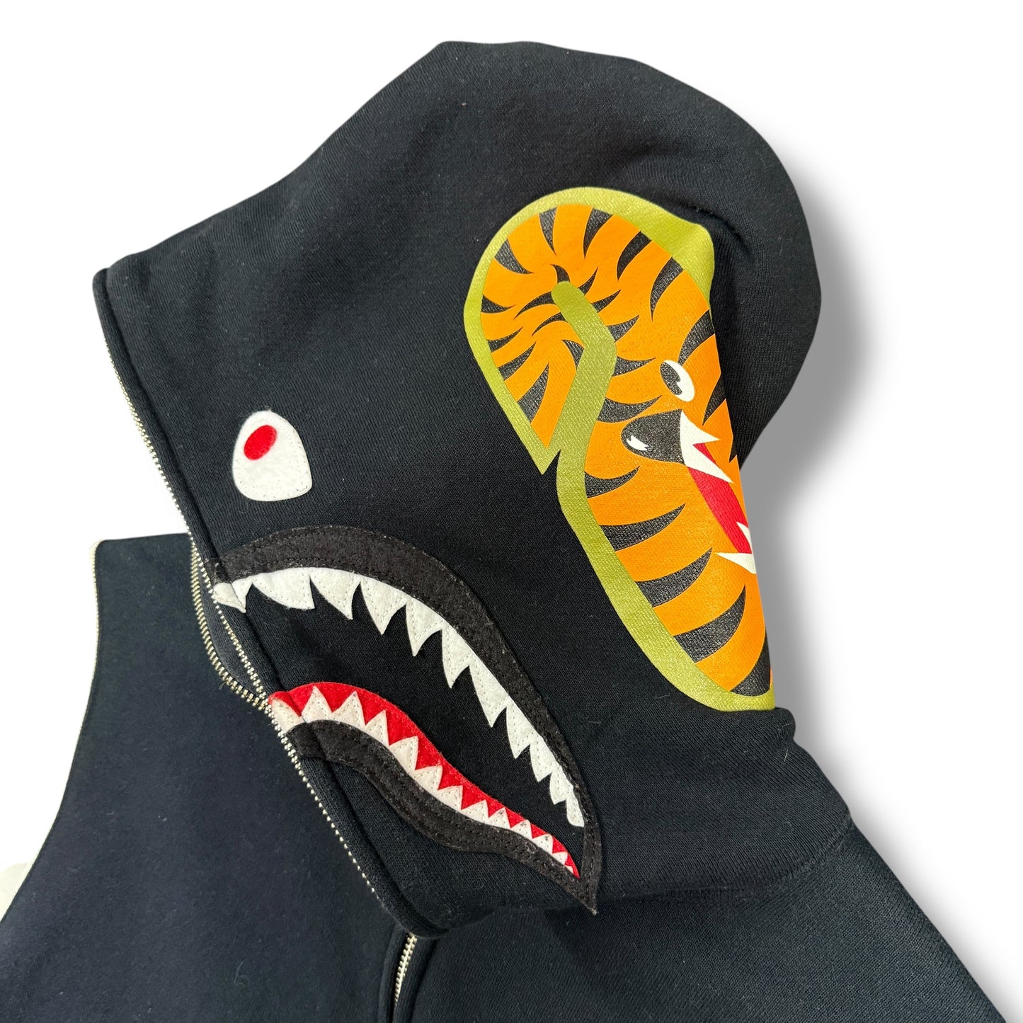 a bathing ape full zip jacket, black, small relaxed