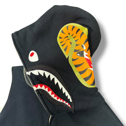 a bathing ape full zip jacket, black, small relaxed