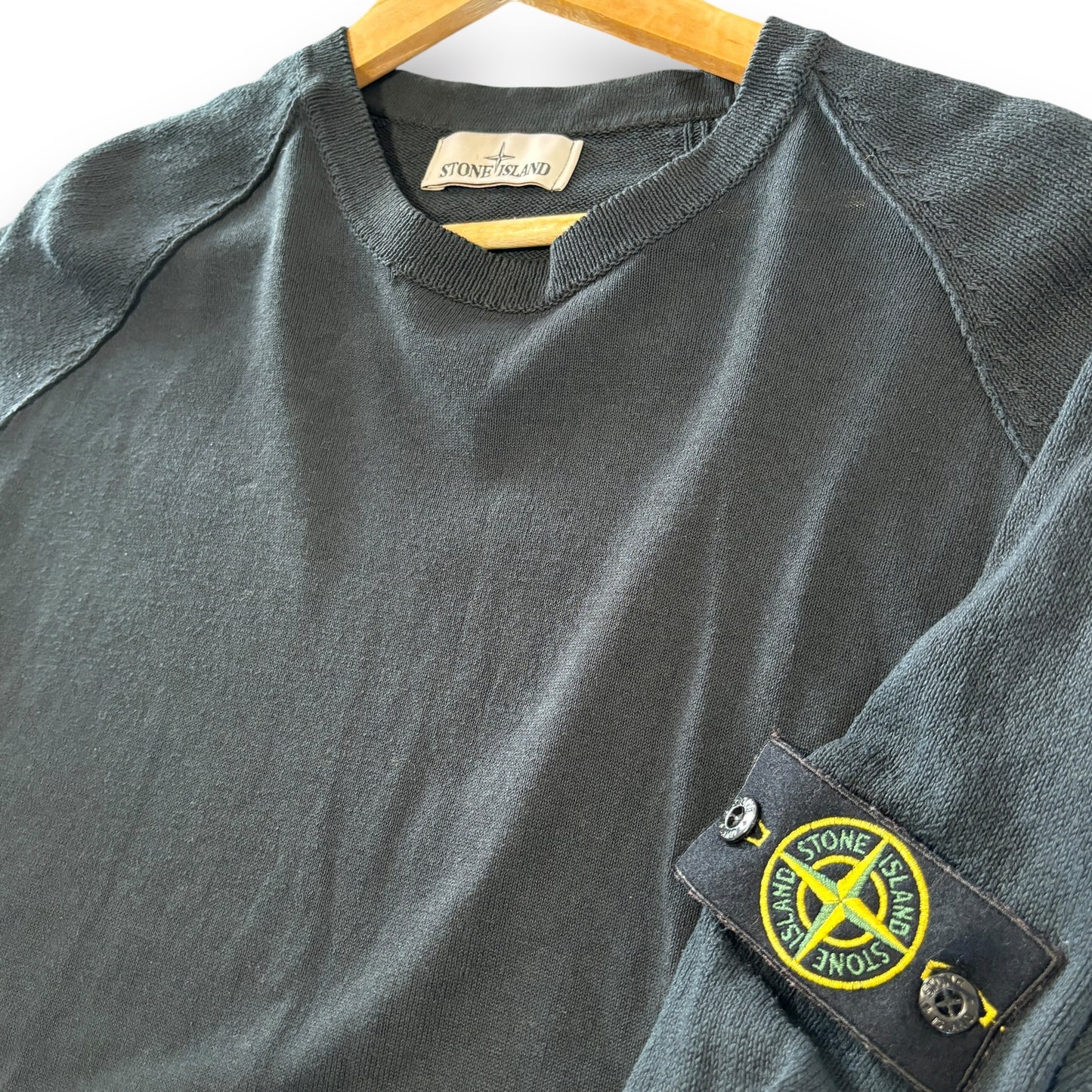 Stone island knitted jumper, black, XXXL, slim fit