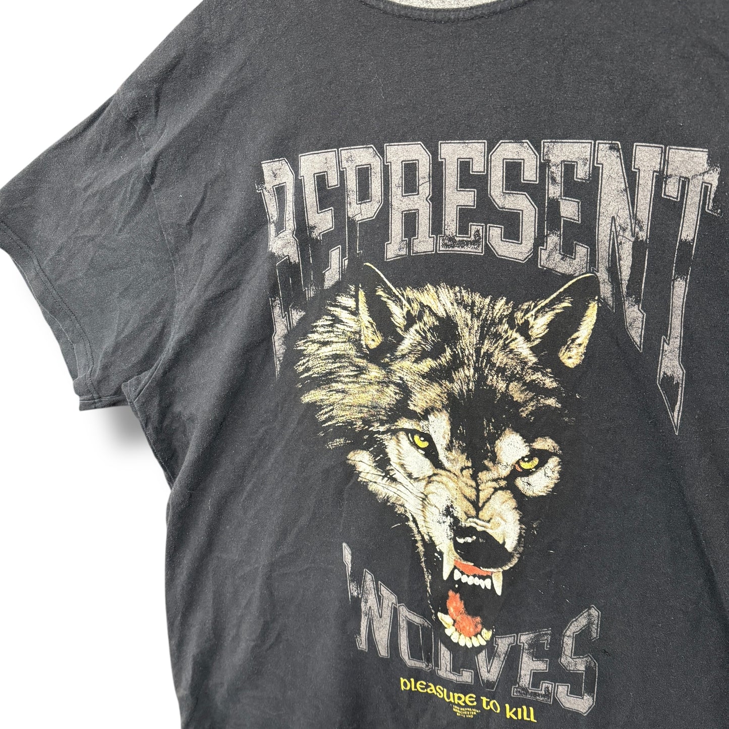 Represent 'pleasure to kill' t-shirt, oversized large