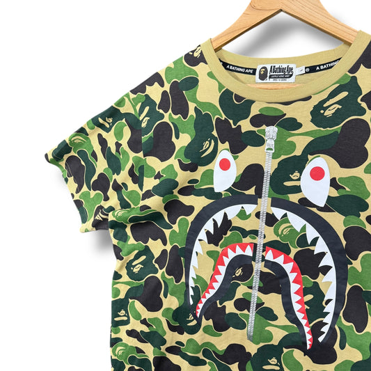 A bathing ape T-shirt, large, green shark