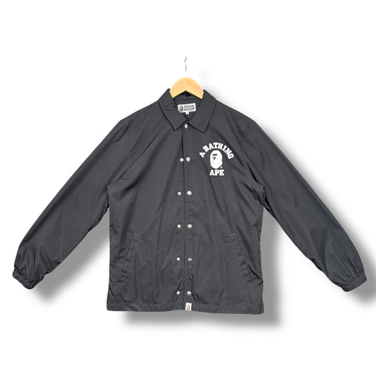 a bathing ape coach jacket, relaxed small, black