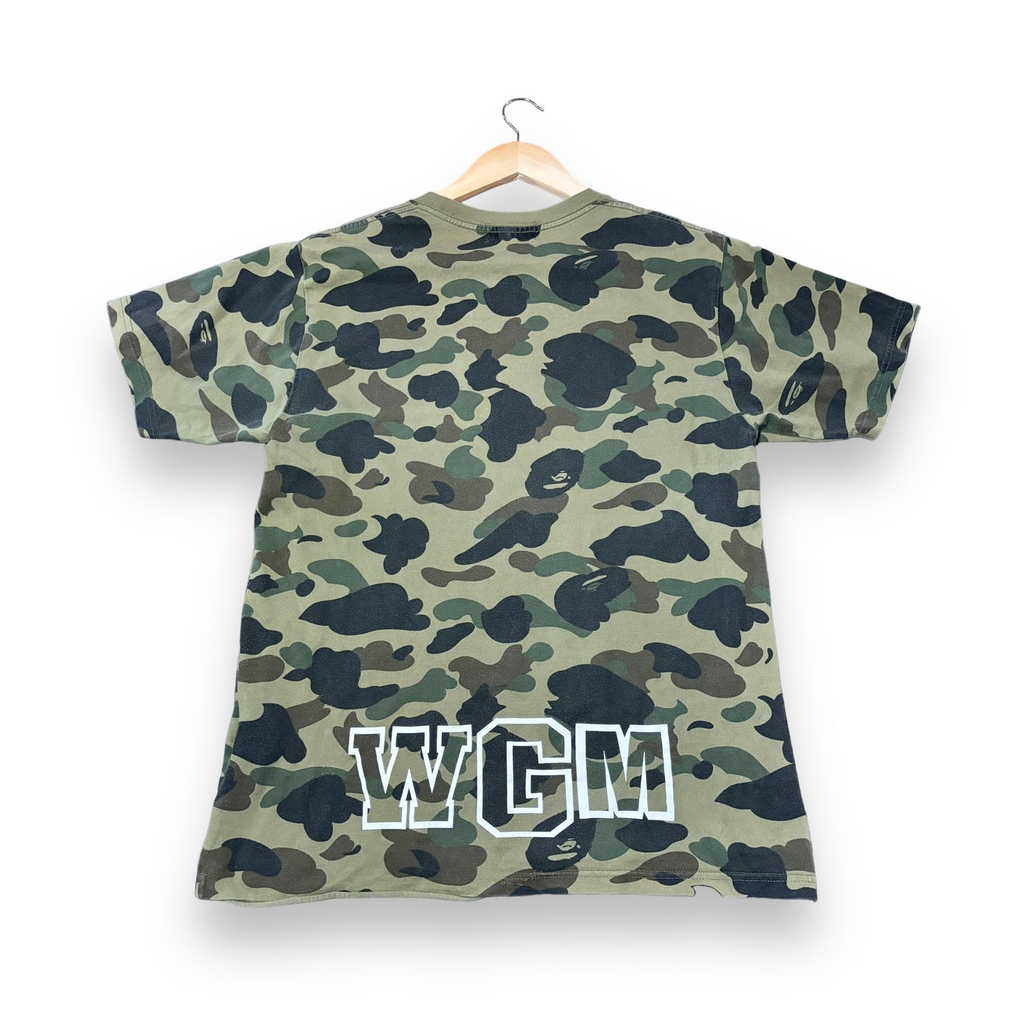 A bathing ape T-shirt, medium, green, camo