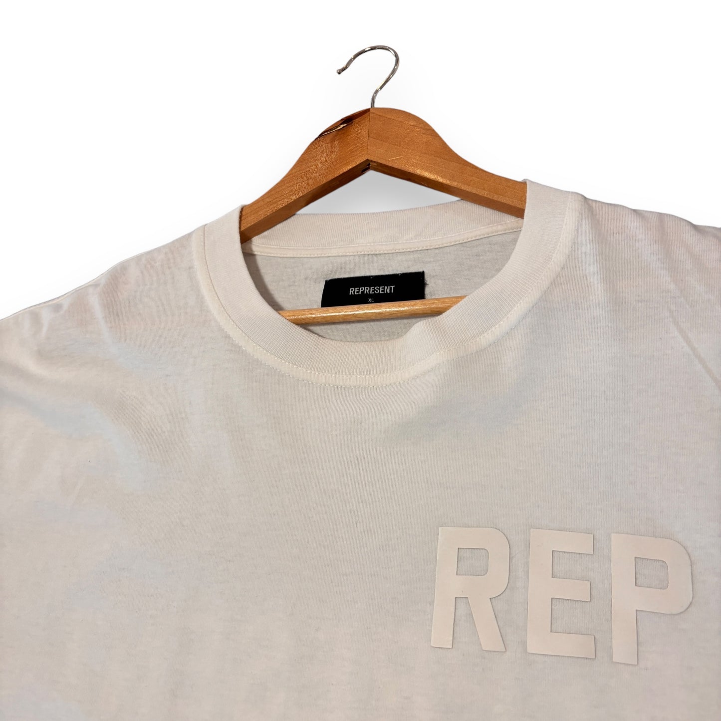 represent t-shirt, extra large, white, oversized