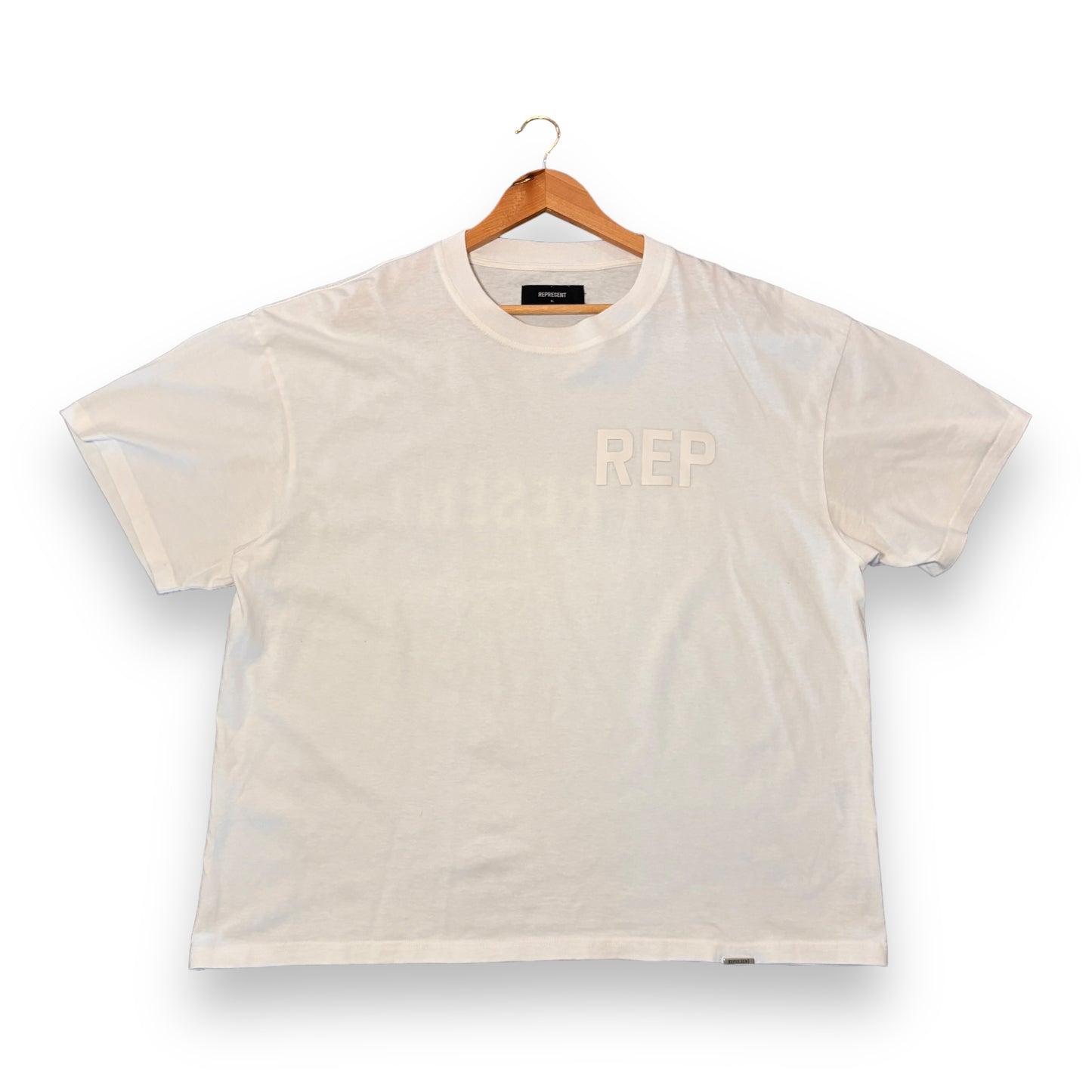 represent t-shirt, extra large, white, oversized