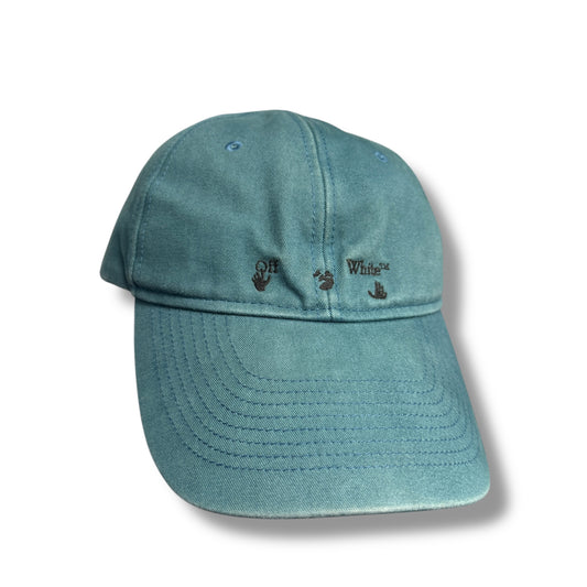 off-white miami logo hat, blue, o/s adjustable