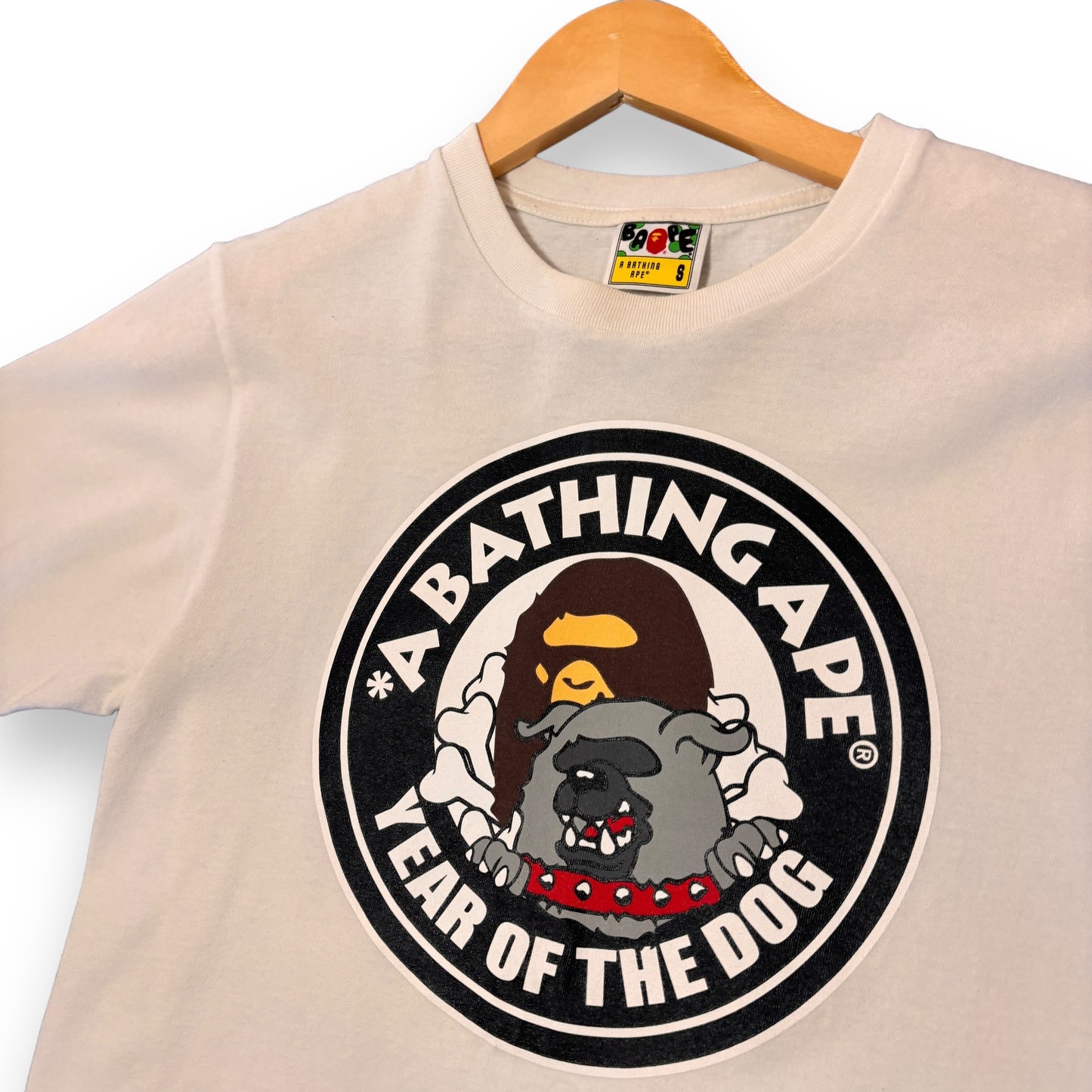 A bathing ape T-shirt, small, white and black