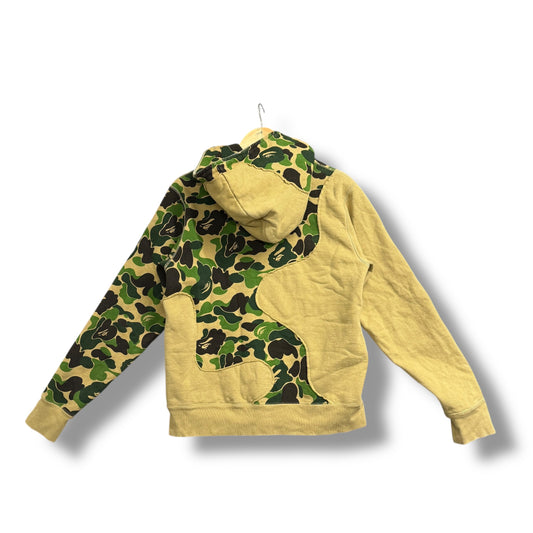 A BATHING APE full zip Hoodie, patch work, Medium