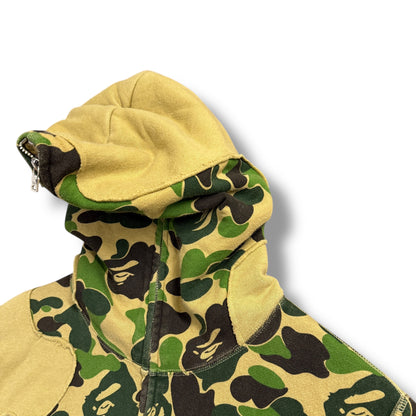 A BATHING APE full zip Hoodie, patch work, Medium