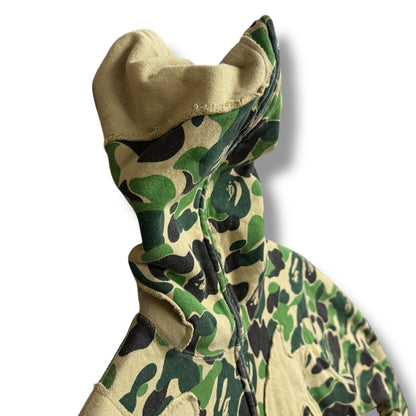 A BATHING APE full zip Hoodie, patch work, Medium