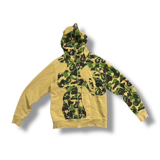 A BATHING APE full zip Hoodie, patch work, Medium