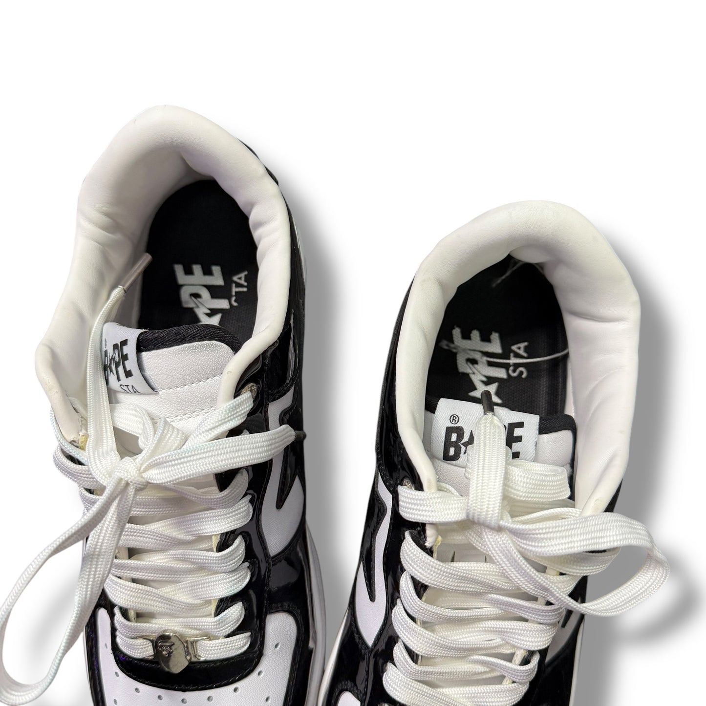 A BATHING APE Shoes, Black/White, Size 10 UK