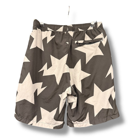 A bathing ape shorts, large relaxed, black & white