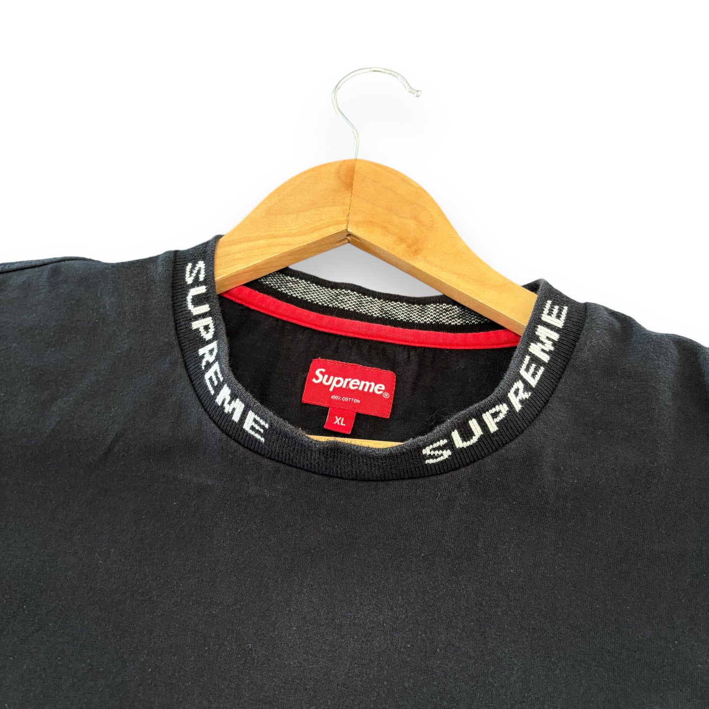 Supreme l/s t-shirt, XL, ribbed neck and hem