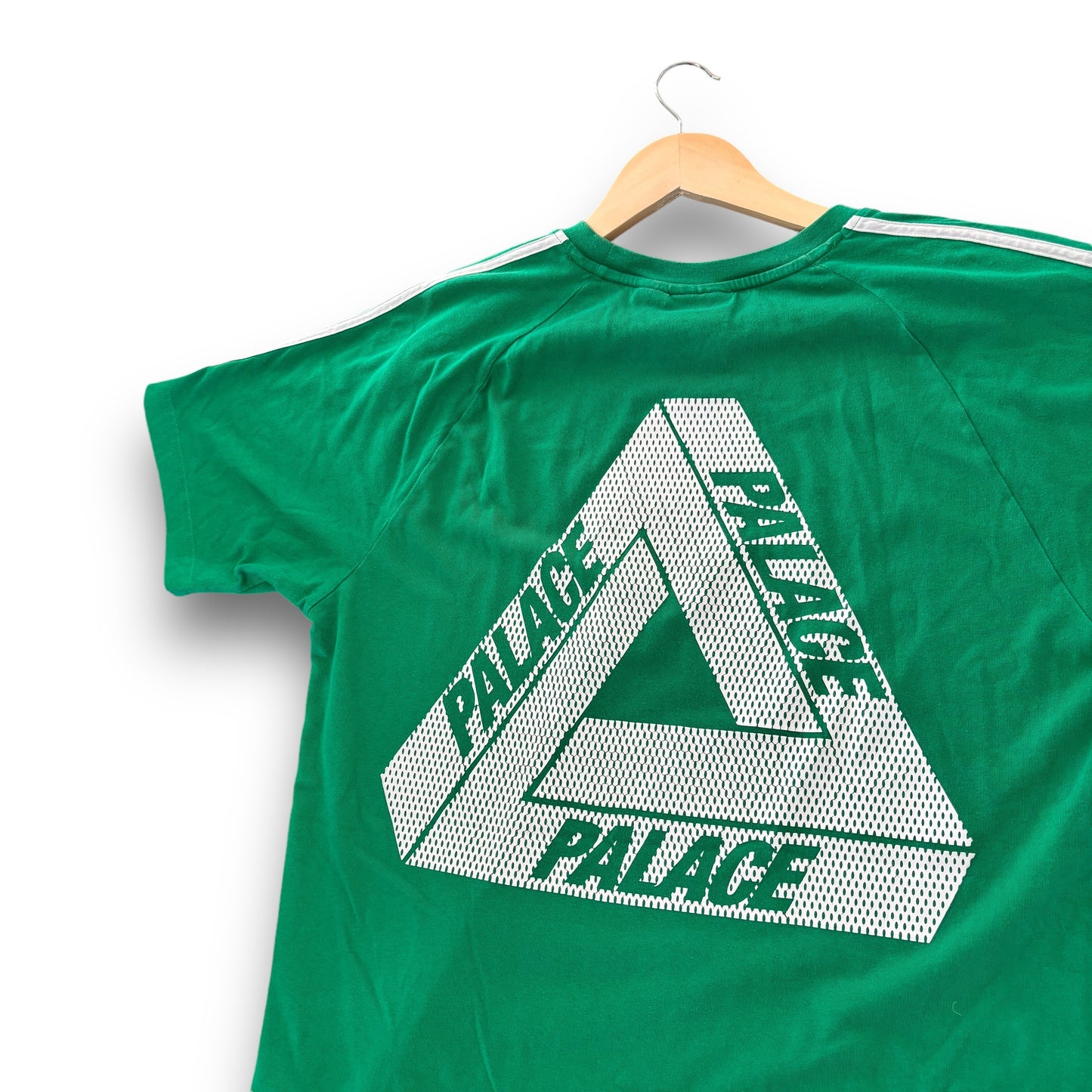 Palace x adidas, T-shirt, green & white, large