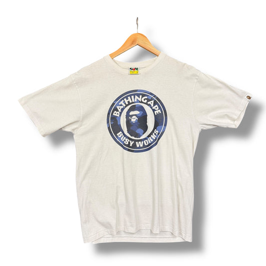 A BATHING APE T-Shirt, large, white & blue