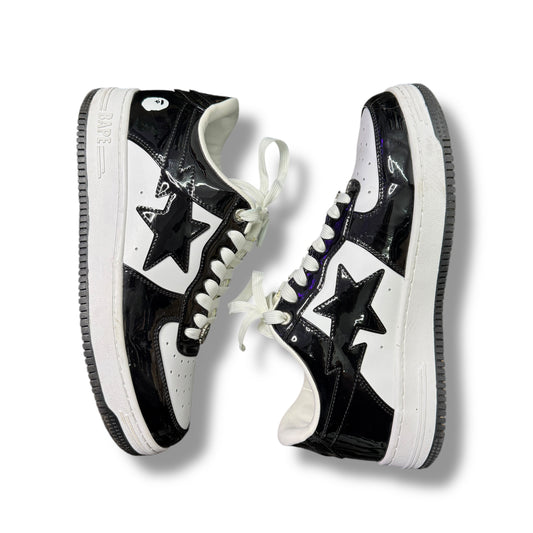 A BATHING APE Shoes, Black/White, Size 10 UK