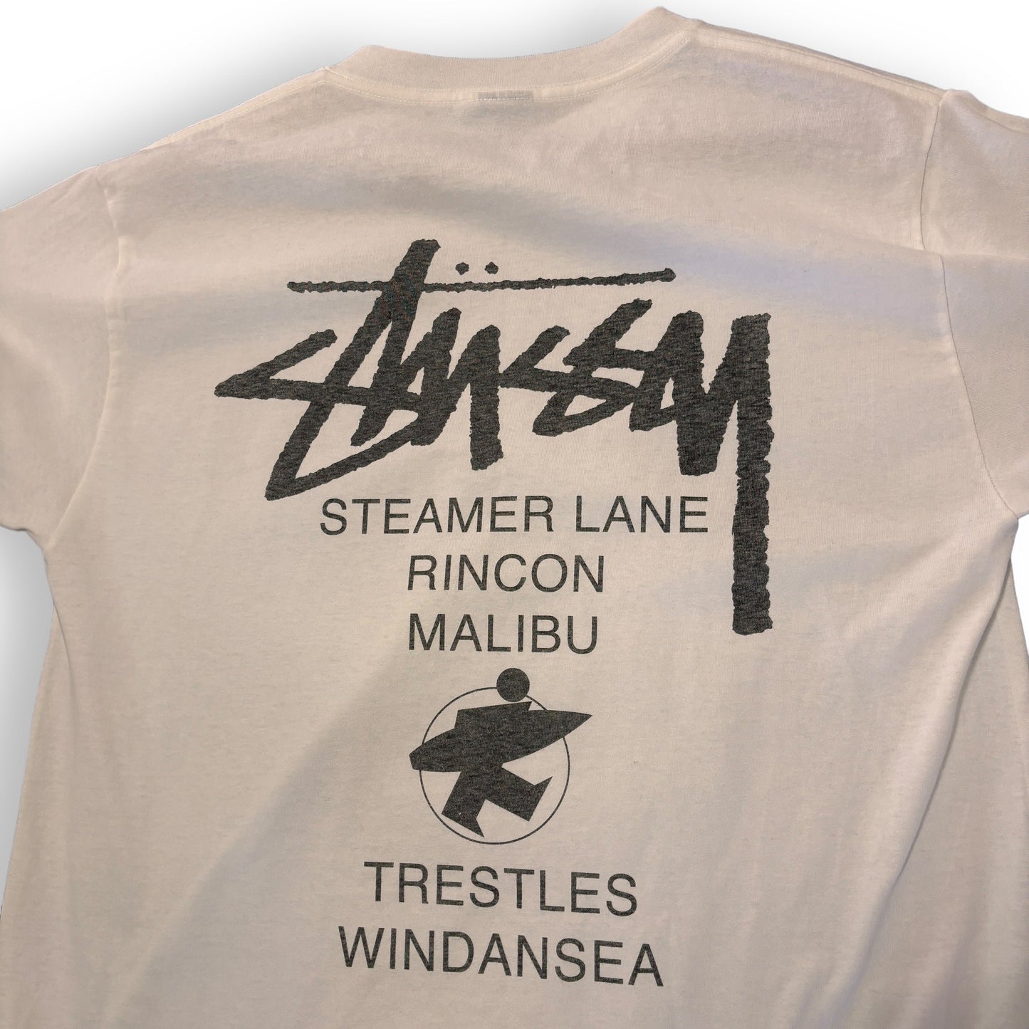 stussy l/s t-shirt, XL, white