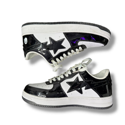 A BATHING APE Shoes, Black/White, Size 10 UK