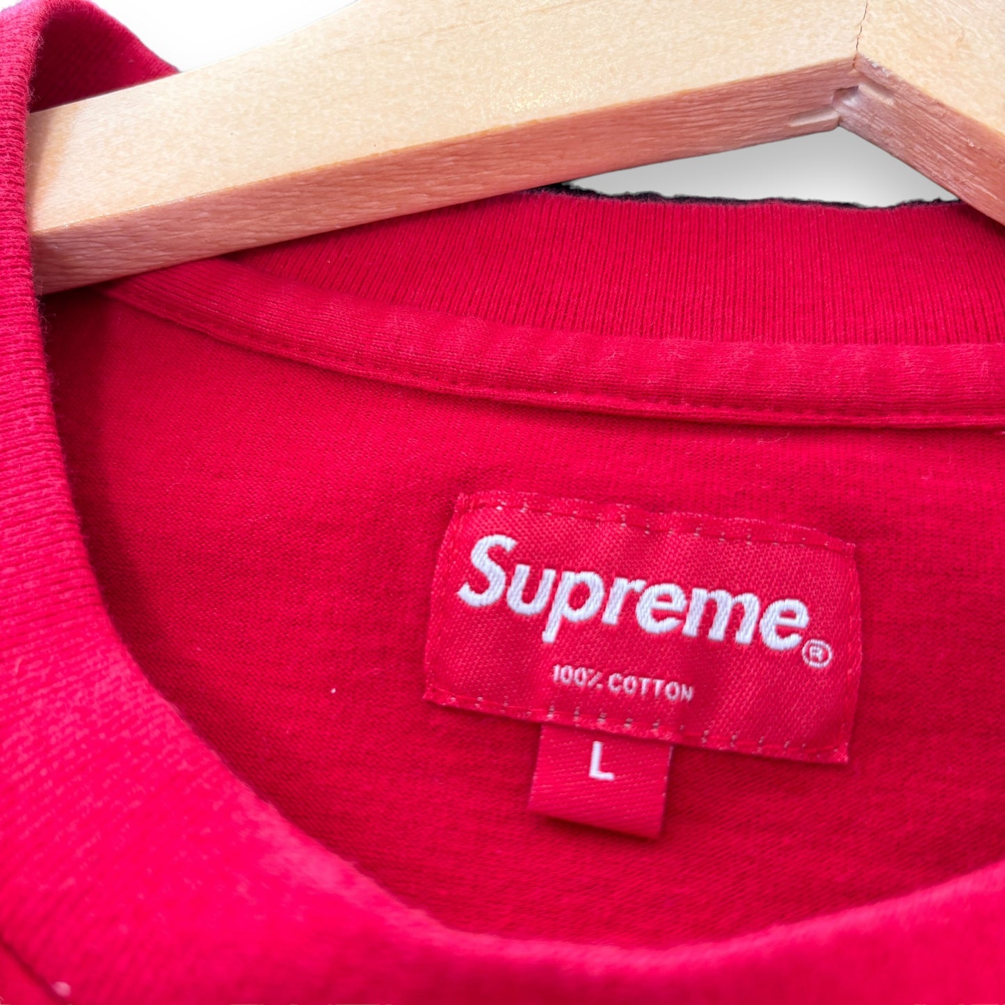 Supreme reflective mini box logo t-shirt, large, red