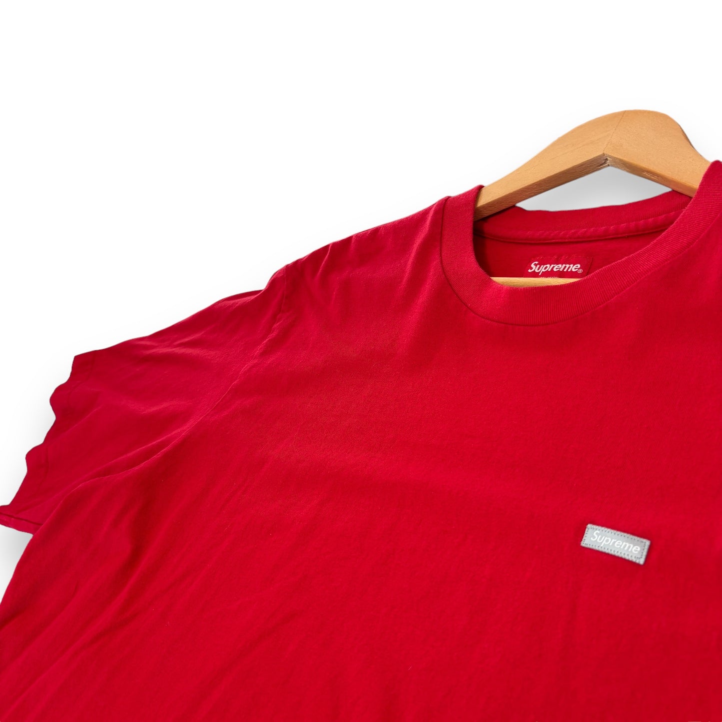 Supreme reflective mini box logo t-shirt, large, red