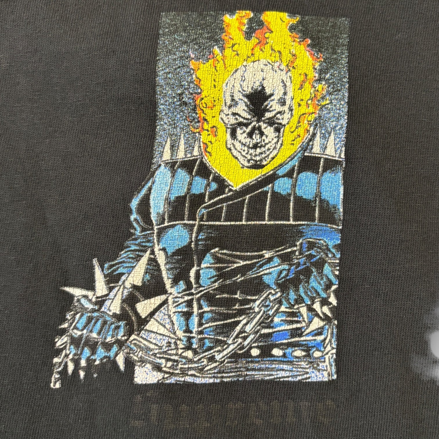 supreme x marvel ghost rider t-shirt, medium, black - sustainablecloset.ltd