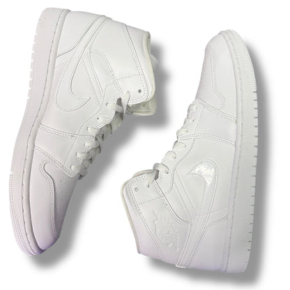 Jordan 1 Mid, white, womens, 9 UK, NEW