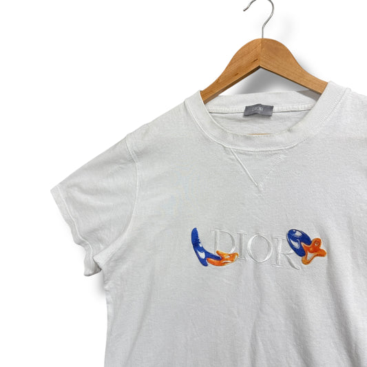 Dior oblique tshirt, white & multi, XXL (relaxed large)