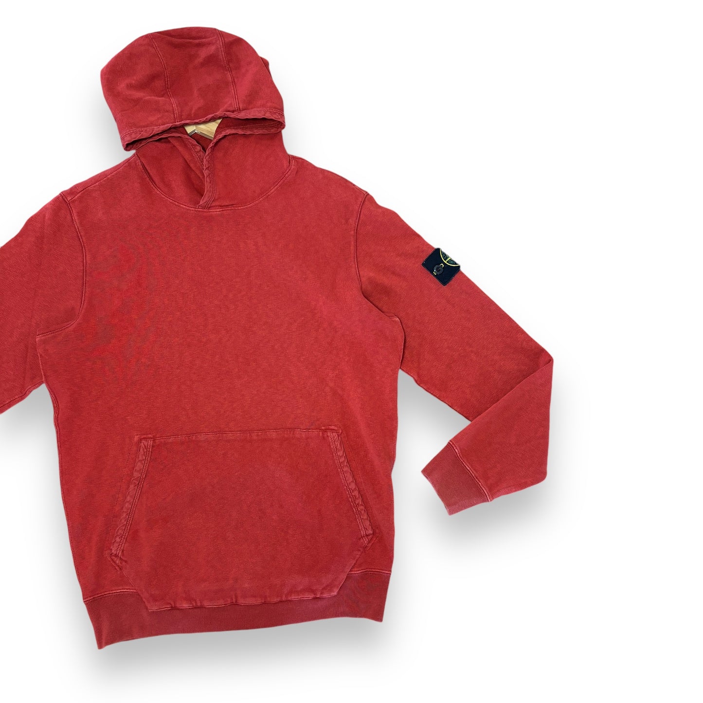 Stone island hoodie, medium, red, relaxed fit