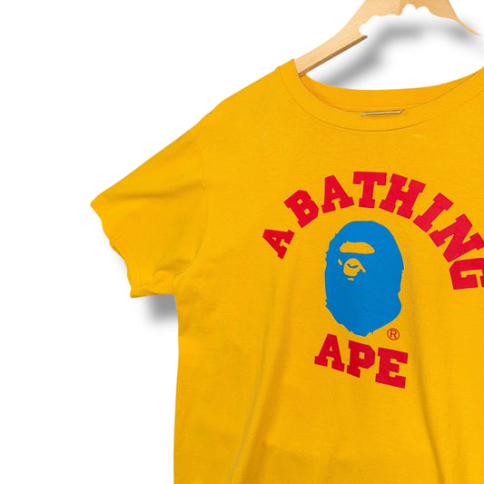 A Bathing Ape T-Shirt, yellow, Front Design, Medium