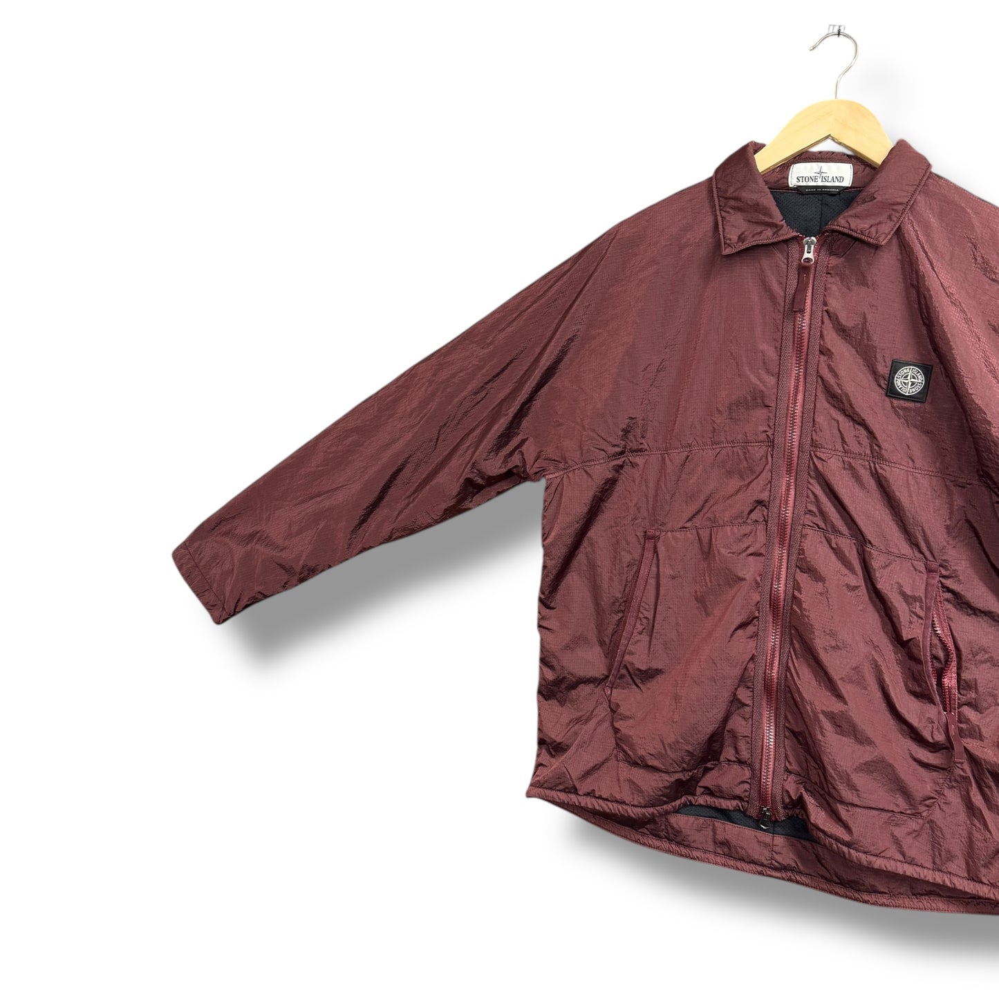 stone island overshirt/ jacket, burgundy, medium
