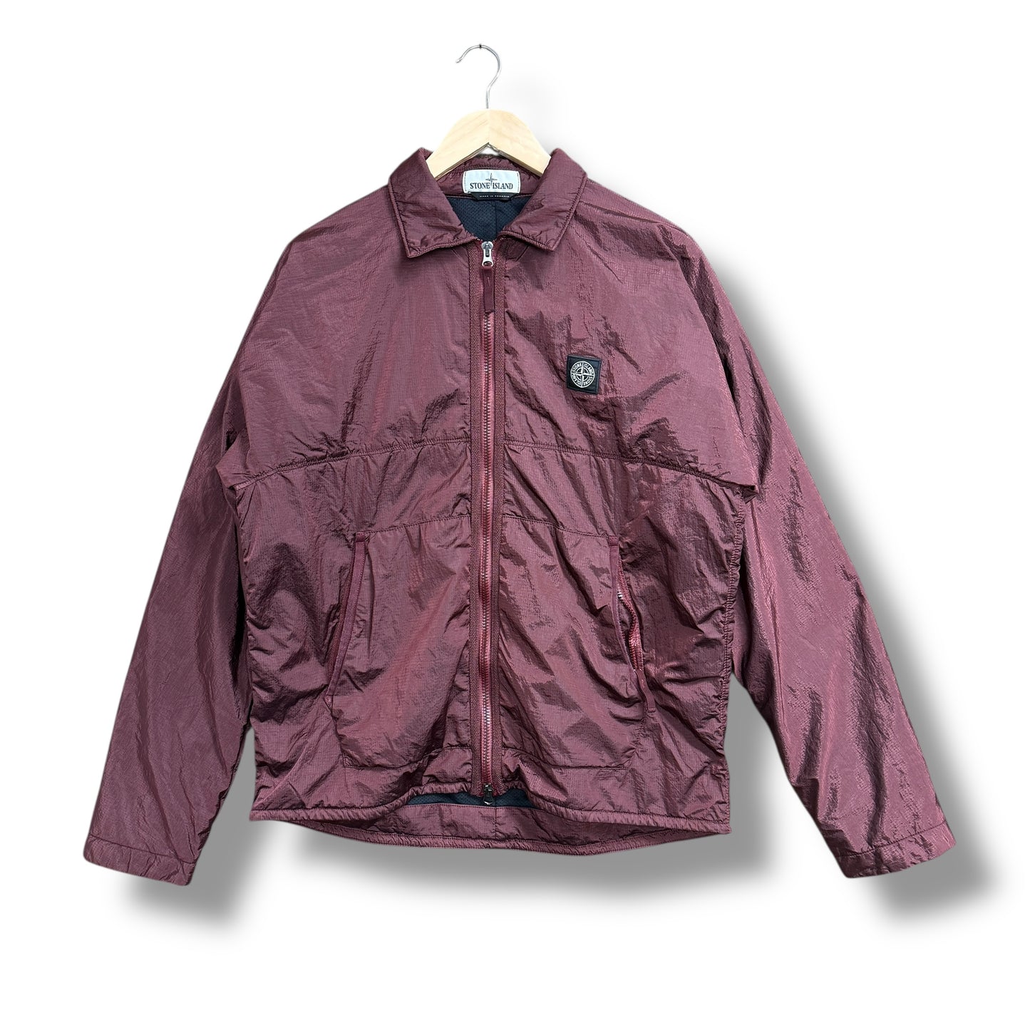 stone island overshirt/ jacket, burgundy, medium