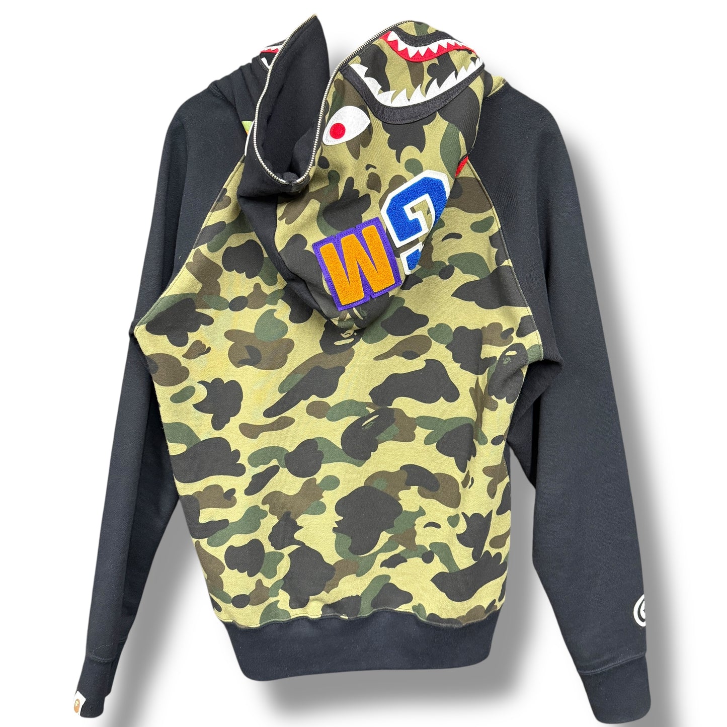A bathing ape hoodie/ quarter zip, black, medium