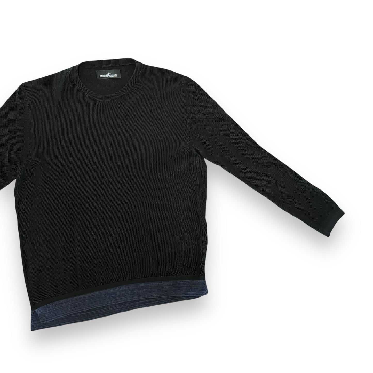 Stone island ghost, knitted jumper, black, medium, slim