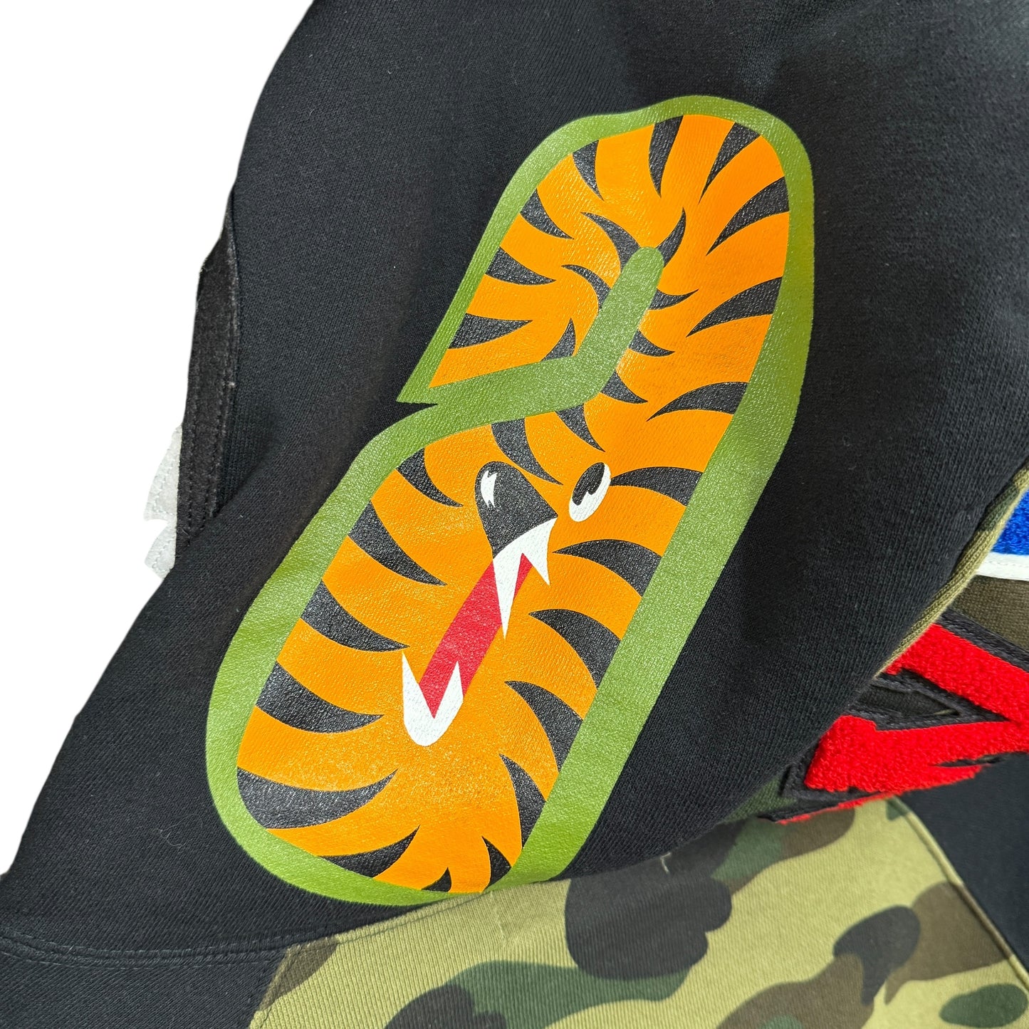 A bathing ape hoodie/ quarter zip, black, medium