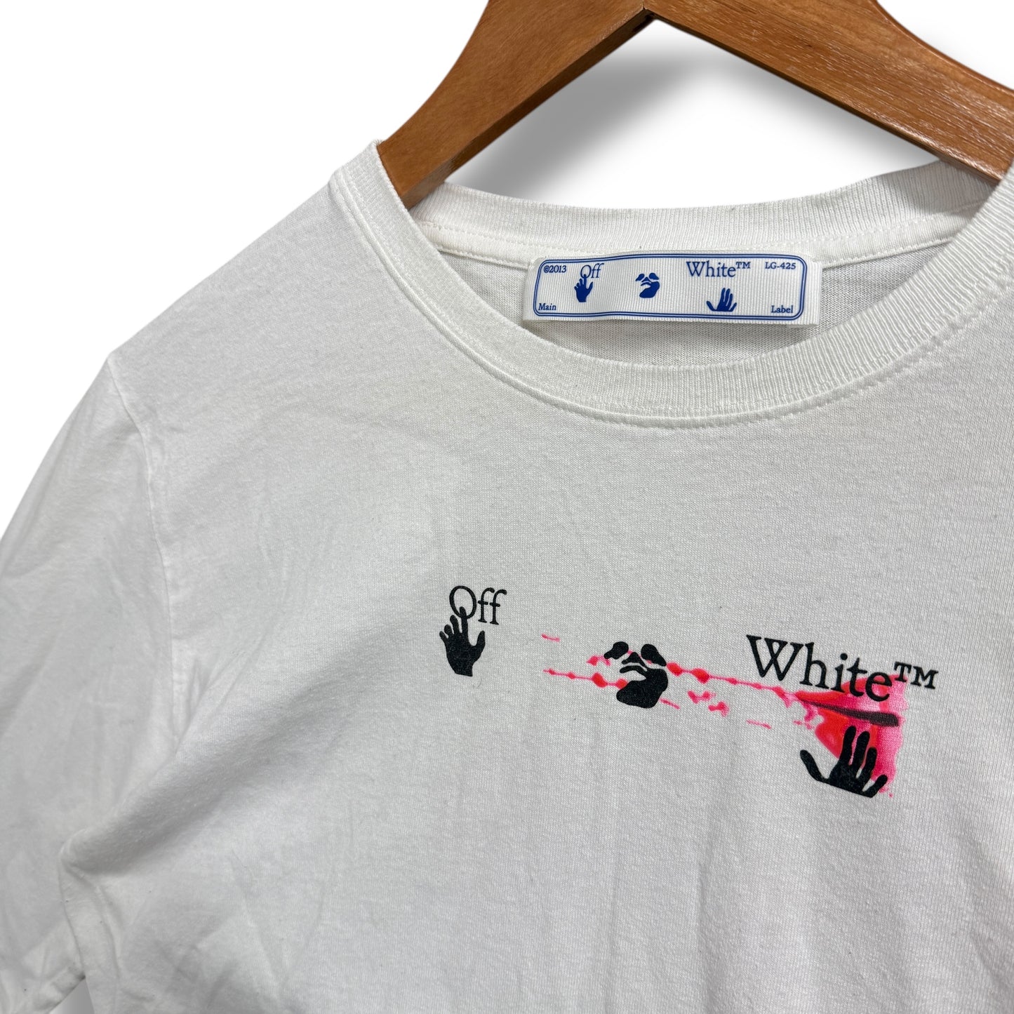Off-White long sleeve T-Shirt, White & multi , medium