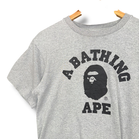 A Bathing Ape T-Shirt, grey & black, Front Design, Medium