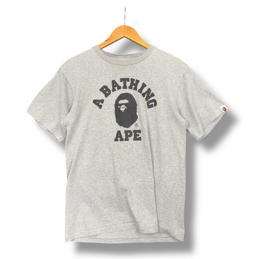 A Bathing Ape T-Shirt, grey & black, Front Design, Medium