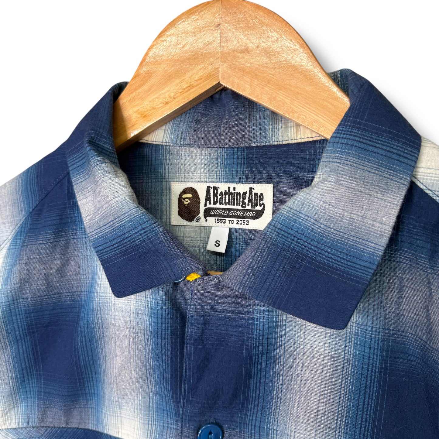 A BATHING APE Shirt, Arm Design, Blue, Medium