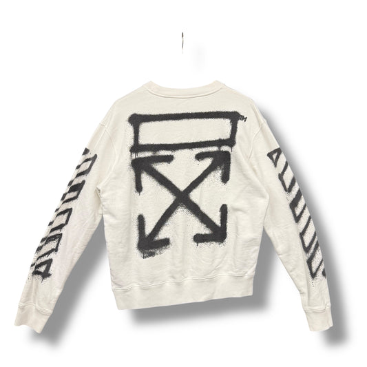 Off-white 'spray' jumper, large, white