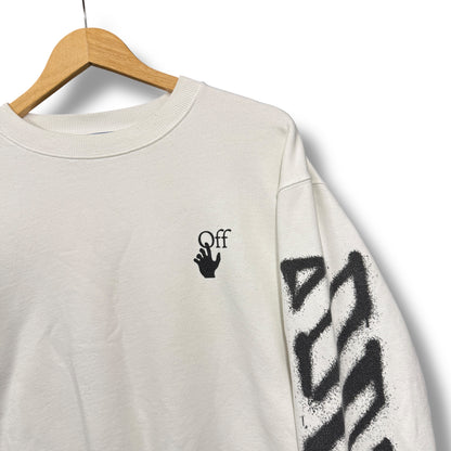 Off-white 'spray' jumper, large, white