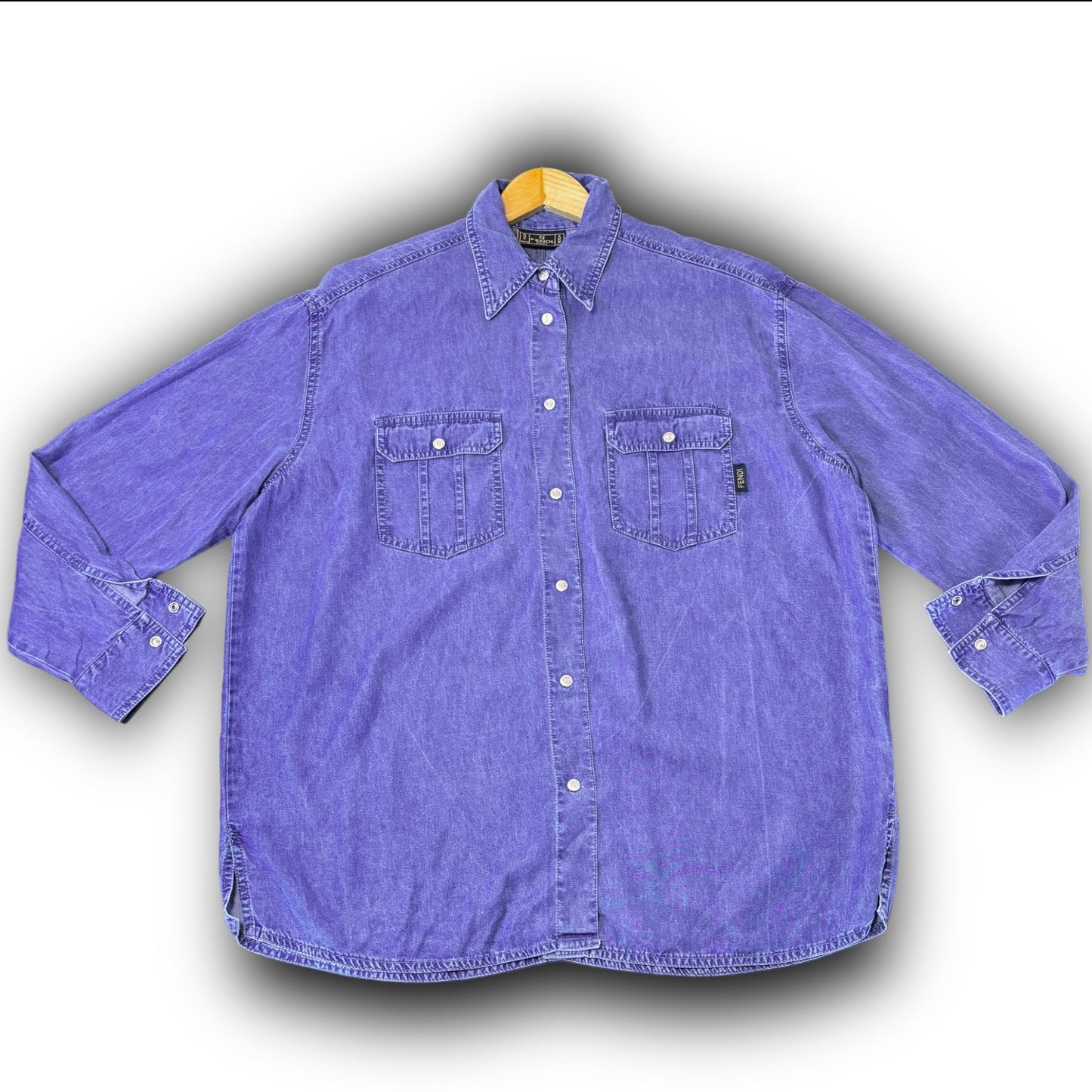 Fendi denim shirt, blue, medium