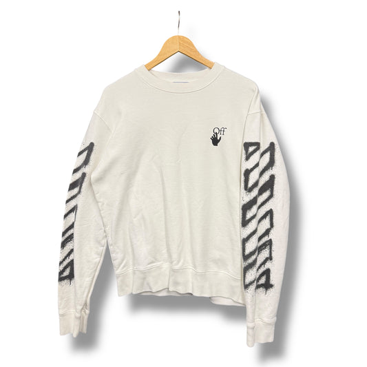 Off-white 'spray' jumper, large, white