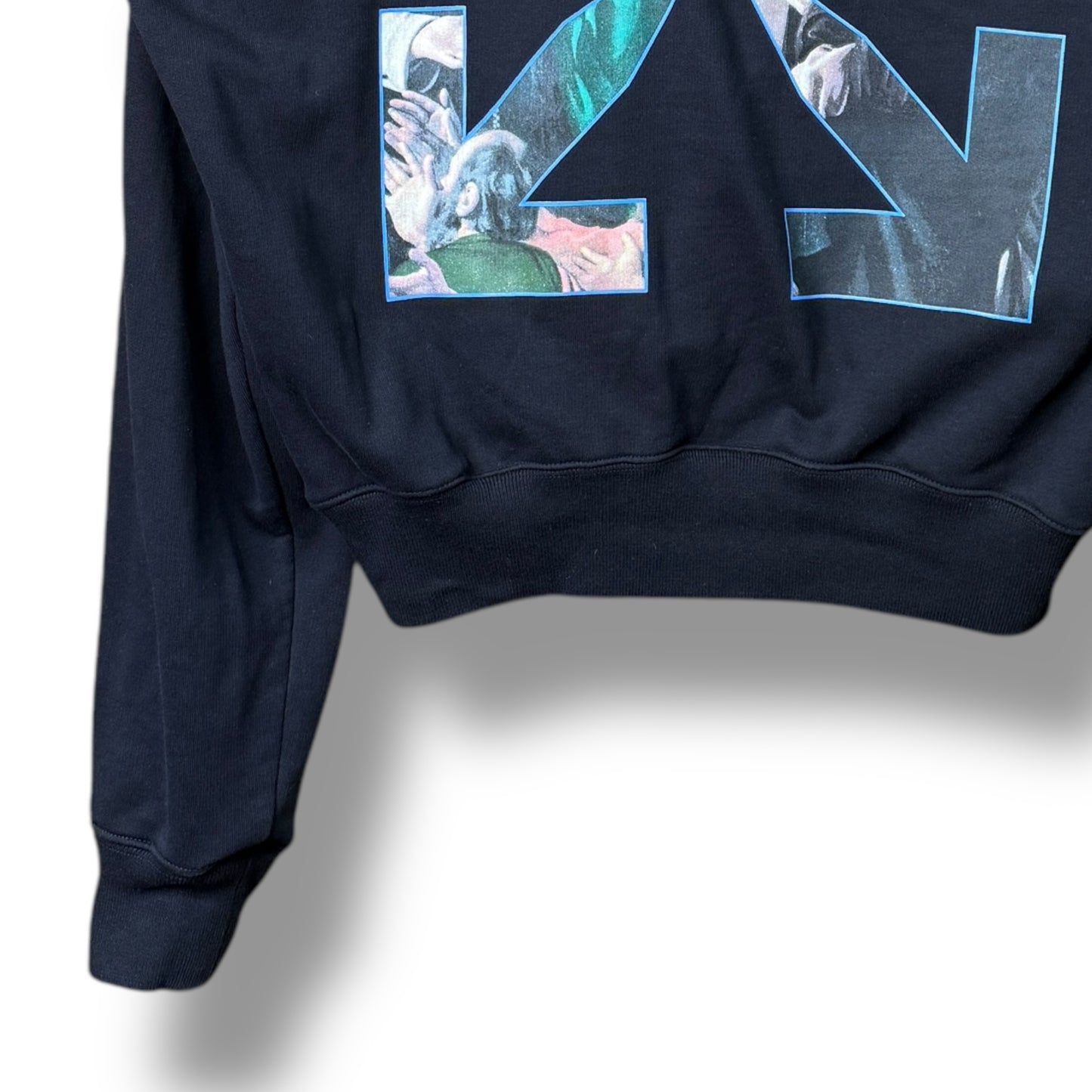 Off White Hoodie, Black, Small oversized